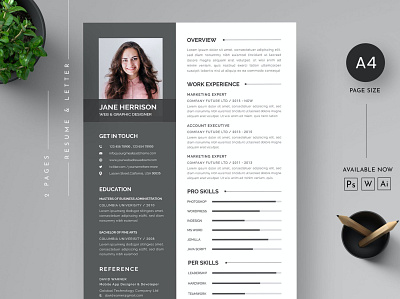 Resume clean cover letter cv design cv template design docx graphic design illustration indesign infographic job cv microsoft minimalist modern professional resume resume design resume template student word