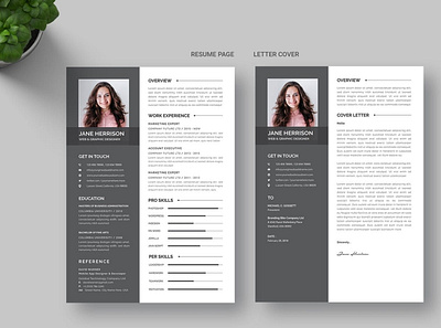 Resume clean cover letter cv design cv template design docx illustration indesign indesign cv infographic job cv microsoft minimalist modern professional resume resume design resume template reusme cv word