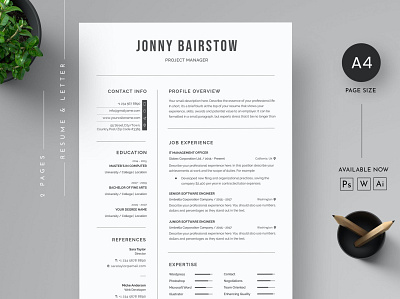 Resume clean cover letter creative cv design cv template design doc docx illustration indesign infographic job manager microsoft professional resume resume design resume template template word