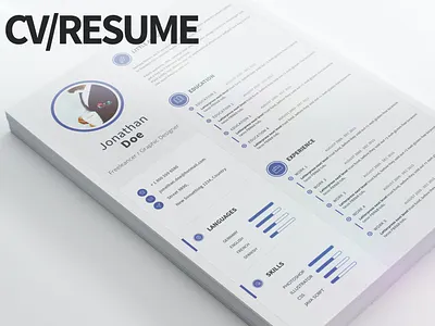 CV/Resume - Modern and clean a4 clean cover letter cv design cv template cvresume design illustration job modern print print template professional professional cv professional resume resume resume design resume template teal white