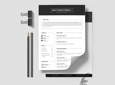 Professional CV Resume Template clean cover letter cv cv design cv resume cv template design doc illustration job job cv minimalist modern modern cv professional professional cv resume resume design resume template word