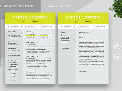 Resume Word clean cover letter creative curriculum vitae cv cv design cv job cv template design graphic design illustration indesign job cv modern portfolio professional cv resume resume design resume template template