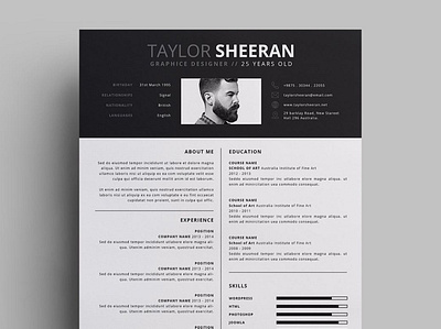 Resume clean cover cover letter curriculum vitae cv design cv template design doc document graphic design illustration job job cv minimalist portfolio professional cv resume resume design resume template work