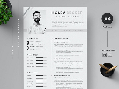 Minimal Resume clean cover letter curriculum vitae cv design cv template design doc document graphic design illustration job job cv minimalist portfolio professional cv resume resume cv resume design resume template work