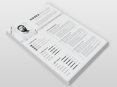 Minimal Resume clean cover letter curriculum vitae cv design cv template design doc document graphic design illustration job job cv minimalist portfolio professional cv resume resume cv resume design resume template work