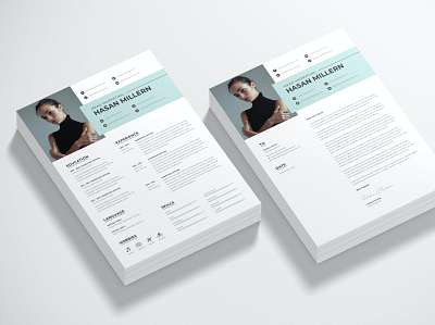 CV Resume Word Template clean cover cover letter curriculum vitae cv design cv template design doc document graphic design illustration job job cv minimalist portfolio professional cv resume resume design resume template work