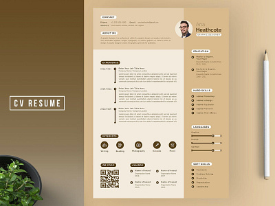 Resume Template clean cover cover letter curriculum vitae cv design cv template design doc document graphic design illustration job job cv minimalist portfolio professional cv resume resume design resume template work