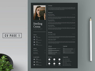 CV Template clean cover cover letter curriculum vitae cv design cv template design doc document graphic design illustration job job cv minimalist portfolio professional cv resume resume design resume template work