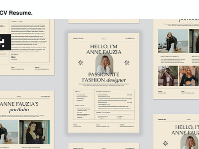 CV Resume Template - Vintage Style