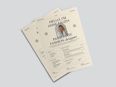 CV Resume Template - Vintage Style clean cover cover letter curriculum vitae cv design cv template design doc document graphic design illustration job job cv minimalist portfolio professional cv resume resume design resume template work