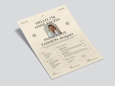 CV Resume Template - Vintage Style clean cover cover letter curriculum vitae cv design cv template design doc document graphic design illustration job job cv minimalist portfolio professional cv resume resume design resume template work