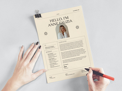 CV Resume Template - Vintage Style