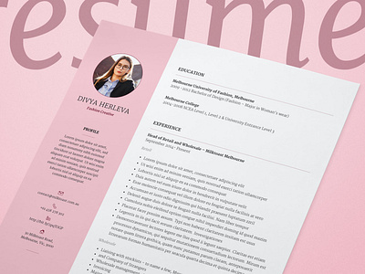 Double Page Resume/CV & Cover Letter
