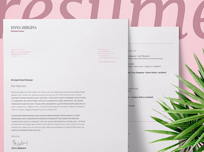 Double Page Resume/CV & Cover Letter clean cover cover letter curriculum vitae cv design cv template design doc document graphic design illustration job job cv minimalist portfolio professional cv resume resume design resume template work