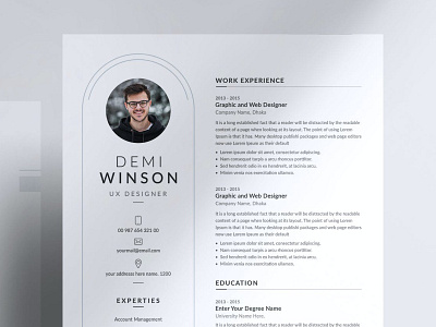 Minimal Resume, CV and LetterHead Templates clean cover cover letter curriculum vitae cv design cv template design doc document graphic design illustration job job cv minimalist portfolio professional cv resume resume design resume template work