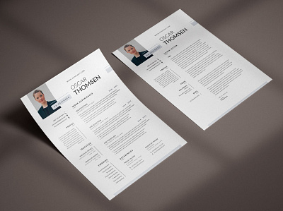 Minimal Clean Resume, CV and LetterHead Templates clean cover cover letter curriculum vitae cv design cv template design doc document graphic design illustration job job cv letterhead minimal clean minimalist portfolio professional cv resume design work