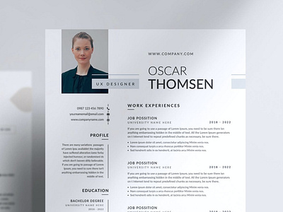 Minimal Clean Resume, CV and LetterHead Templates