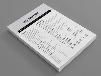 Resume clean cover letter curriculum vitae cv design cv template doc document graphic design illustration job job cv letterhead minimal clean minimal resume portfolio professional cv resume resume design resume template work