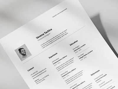 Minimal Resume clean cover letter curriculum vitae cv design cv template doc document graphic design illustration job job cv letterhead minimal clean minimal resume portfolio professional cv resume resume design resume template work