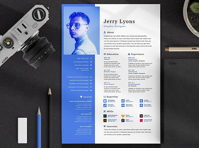 Resume CV v.07 Simple Minimalist clean cover letter curriculum vitae cv design cv template design doc document graphic design illustration job job cv letter letterhead minimal resume professional cv resume resume design resume template work