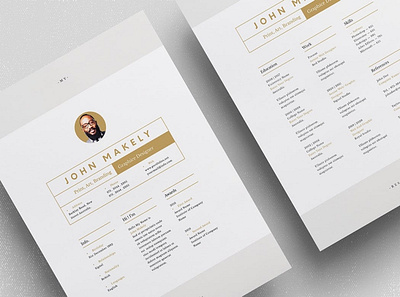 Minimal Resume CV Template clean cover letter curriculum vitae cv design cv template design doc document graphic design illustration job job cv letter letterhead minimal resume professional cv resume resume design resume template work