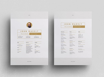 Minimal Resume CV Template clean cover letter curriculum vitae cv design cv template design doc document graphic design illustration job job cv letter letterhead minimal resume professional cv resume resume design resume template work