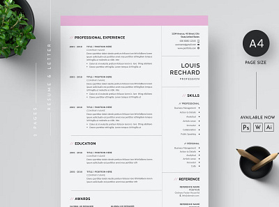 CV Resume Template clean company cover cover letter cv cv design cv resume cv template design elegance elegance resume illustration jobsearch letter letter template modern resume resume design resume template template