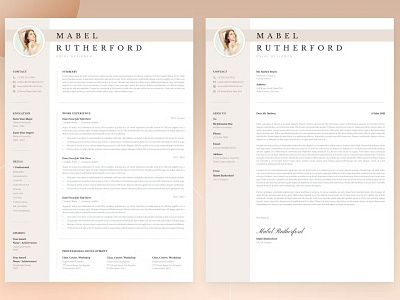 CV Resume Template business clean company cover cover letter cv cv design cv template design elegance elegance resume illustration jobsearch minimal modern resume resume design resume template startups work