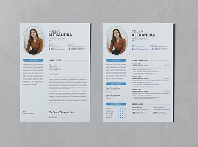 Resume CV business clean corporate cover cover letter curriculum cv design cv template design illustration interview letter letter template professional resume resume design resume template skill vitae work