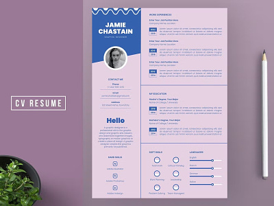Resume and Cover Letter Template clean cover cover letter curriculum cv design cv template design elegant illustration job letter letter template modern original professional resume resume design resume template simple template