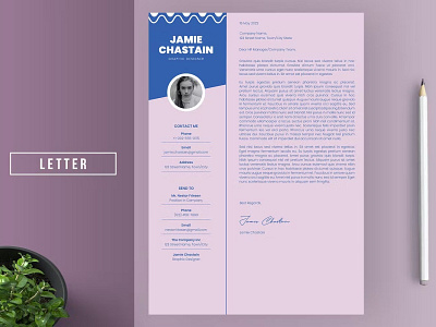 Resume and Cover Letter Template clean cover cover letter curriculum cv design cv template design elegant illustration job letter letter template modern original professional resume resume design resume template simple template