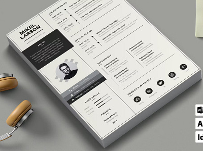 Resume Template clean cover letter curriculum cv design cv template design elegant graphic design illustration indesign job letter modern original professional resume resume design resume template volusthemes word