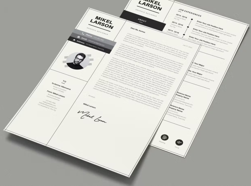 Resume Template by Resume/CV on Dribbble