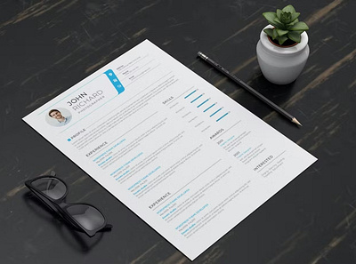 Resume Template clean cover letter creative cv cv design cv template design docx illustration infographic job microsoft modern professional resume resume design resume template smart objects student word