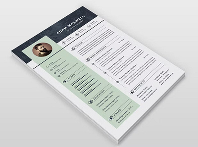 Resume clean cover letter cv cv design cv template design docx illustration job letter manager microsoft minilist modern professional resume resume design resume template student word