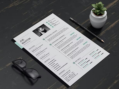 CV Resume clean cover letter cv design cv resume cv template design doc docx graphic design illustration infographic job letter manager microsoft minilist resume resume design resume template student