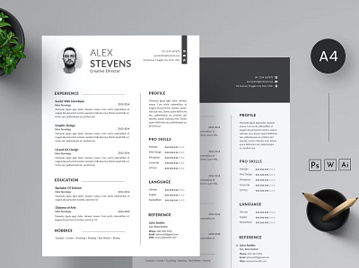 Resume clean cover letter cv design cv template design docx free illustration infographic job jobs letter microsoft modern professional resume resume design resume template smart objects student