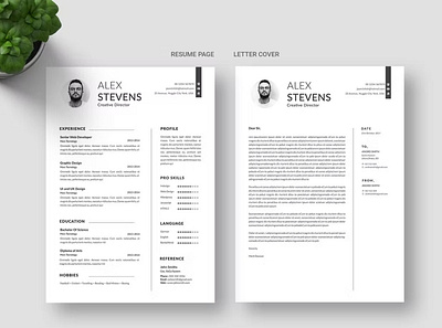 Resume clean cover letter cv design cv template design docx free illustration infographic job jobs letter microsoft modern professional resume resume design resume template smart objects student