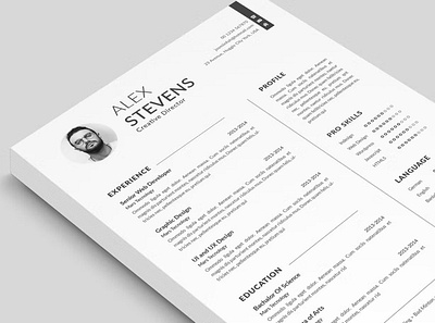 Resume clean cover letter cv design cv template design docx free illustration infographic job jobs letter microsoft modern professional resume resume design resume template smart objects student