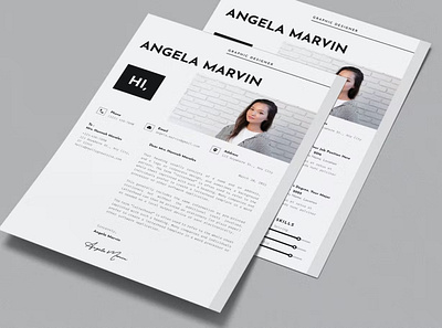 Resume and Cover Letter Template clean cover cover letter cv design cv resume template cv template design doc docx graphic design illustration indesign letter manager microsoft minimalist motion graphics resume resume design resume template