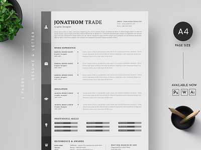 Resume Template clean cover letter creative cv cv design cv template doc docx job letter manager microsoft minilist minimal modern professional resume resume design student word