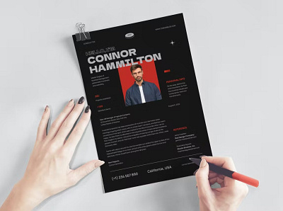 Modern Bold CV Resume Template clean corporate cover cover letter creative curriculum cv cv design cv template introduction job letter minimal professional resume resume design resume template simple template vitae