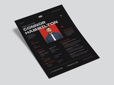 Modern Bold CV Resume Template clean corporate cover cover letter creative curriculum cv cv design cv template introduction job letter minimal professional resume resume design resume template simple template vitae