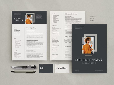 Resume Template a4 adobe indesign clean corporate cover cover letter curriculum cv design cv job cv template design graphic design illustration lebenslauf letter minimalist modern resume resume design resume template