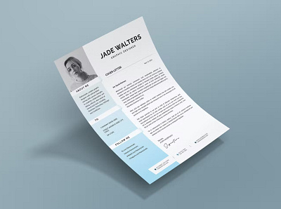 Resume Template clean cover letter creative curriculum cv design cv template design employment graphic design illustration job logo modern resume resume design resume template template vitae work