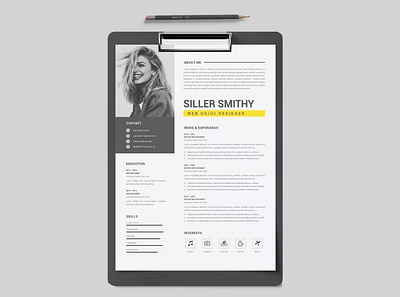 Free Professional Resume CV branding business clean cover letter cv design cv template design education elegant graphic design illustration motion graphics original professional professional resume resume resume design resume template retro style worker