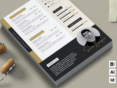 FREE Resume Template Word agency branding business clean company corporate cover letter cv design cv template design flyer free resume graphic design illustration job modern motion graphics resume resume design resume template