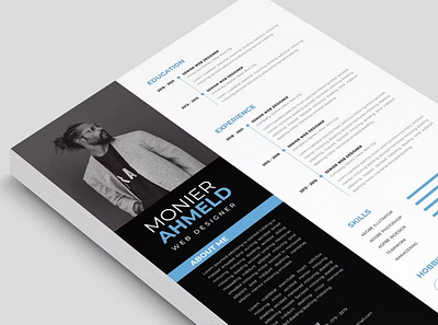 FREE Creative Resume branding clean cover letter creative resume cv design cv template design docx graphic design illustration manager microsoft motion graphics professional resume resume design resume template student template word