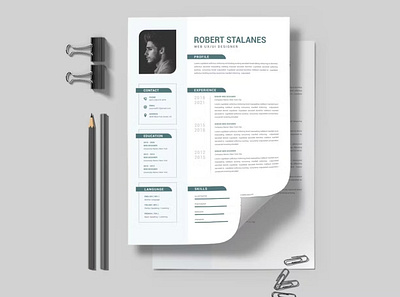 FREE CV Resume branding clean clearly cover letter creative cv design cv template design graphic design illustration infographic manager microsoft motion graphics professional resume resume design resume template student ui