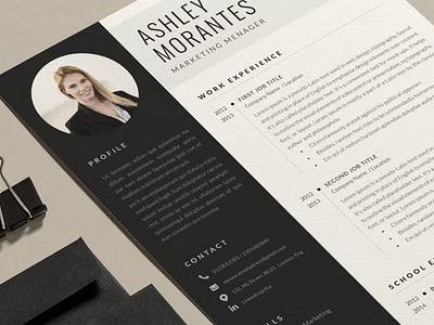 FREE Resume / Cv Template branding clean cover cover letter cv cv design cv template design graphic design illustration lebenslauf modern motion graphics paragraph styles professional resume resume design resume template ui word